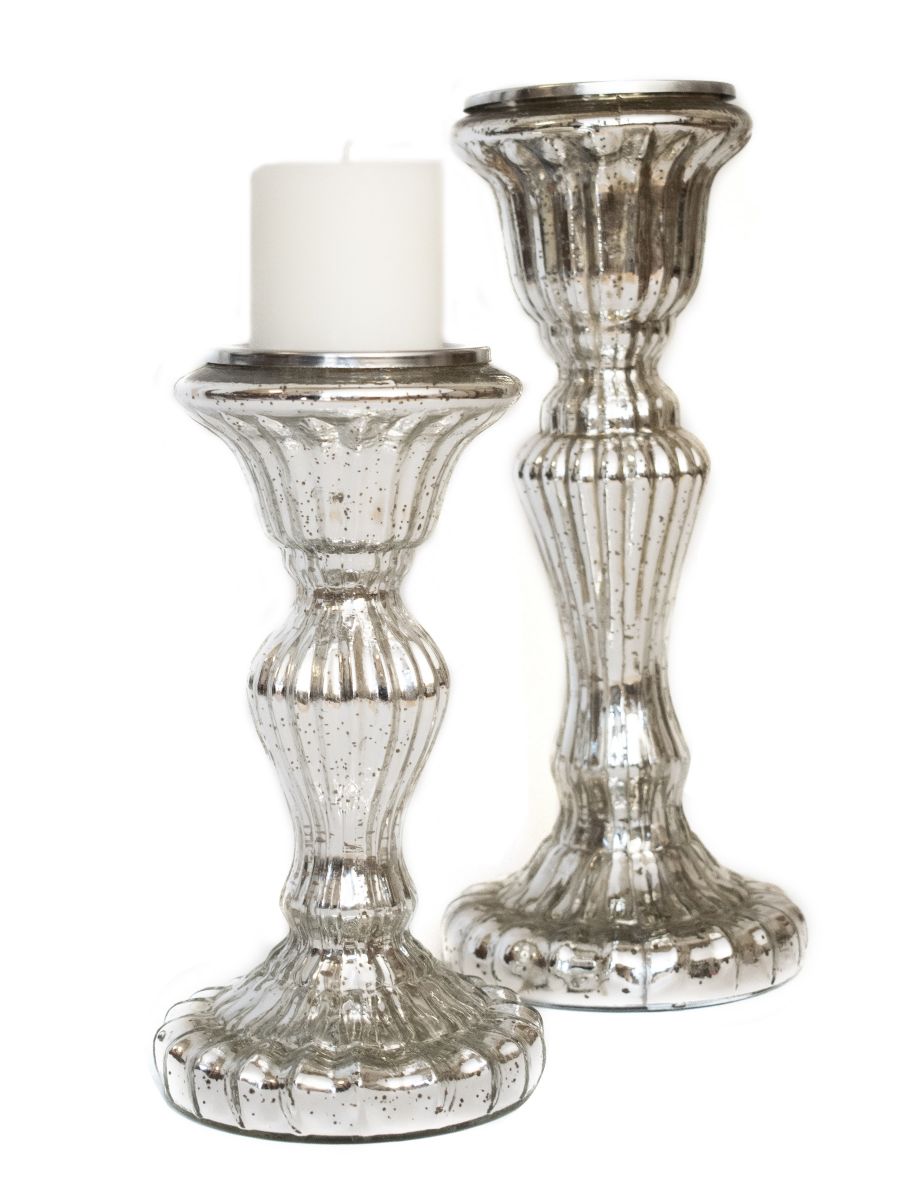 Candelabro plateado IVSA Venta mayorista de objetos de decoración.