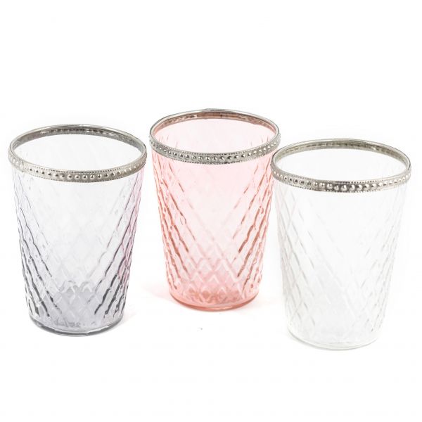 Fanal De Vidrio Con Aro De Metal