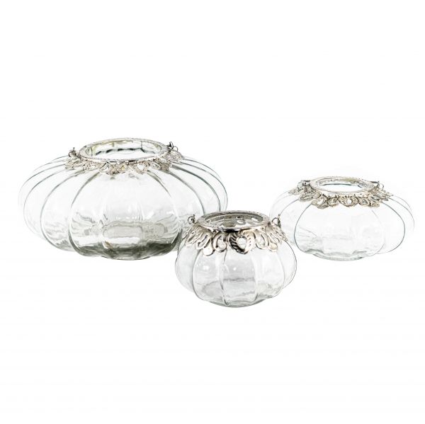 Farol Chato Con Cenefa De Metal