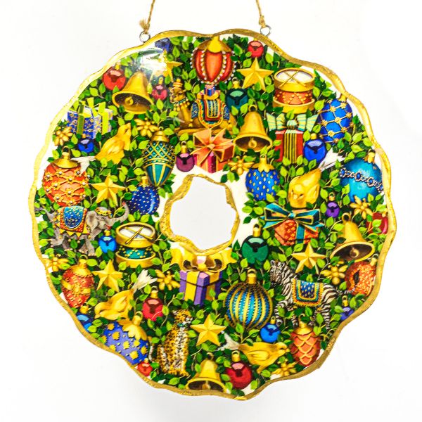 Corona con muérdago