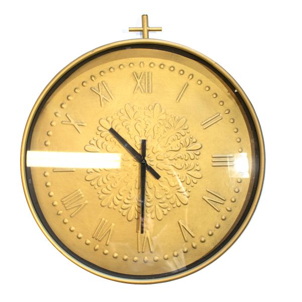 Reloj Dorado Con Vidrio