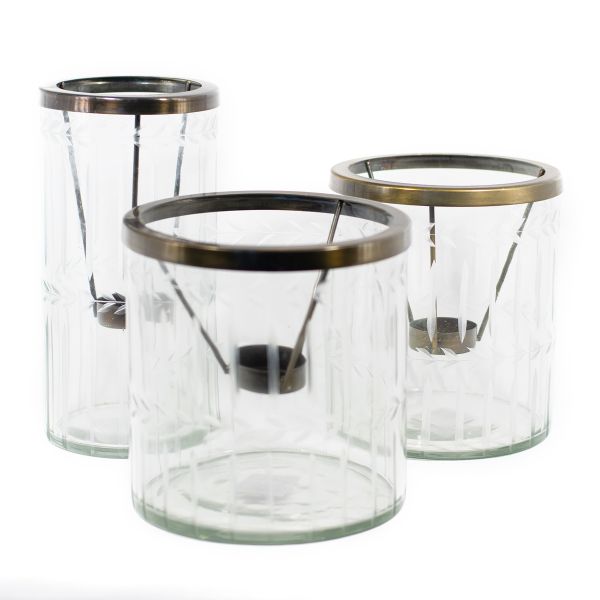 Fanal Tallado Con Aro Dorado