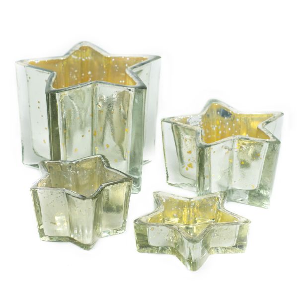 Portavela Plateada Estrella