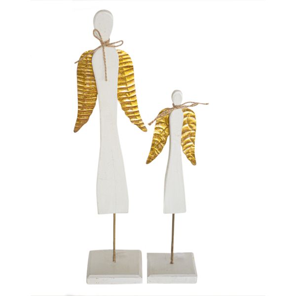 Angel Con Pie Madera Chico