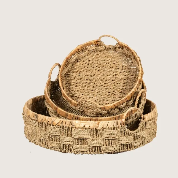 S/3 Bandeja redonda con asas