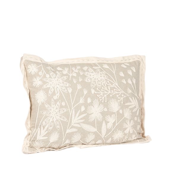 Almohadon Flowers Bordado - 35 X 50 Cm