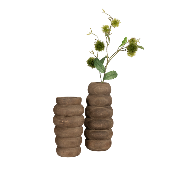 Florero Madera Aros