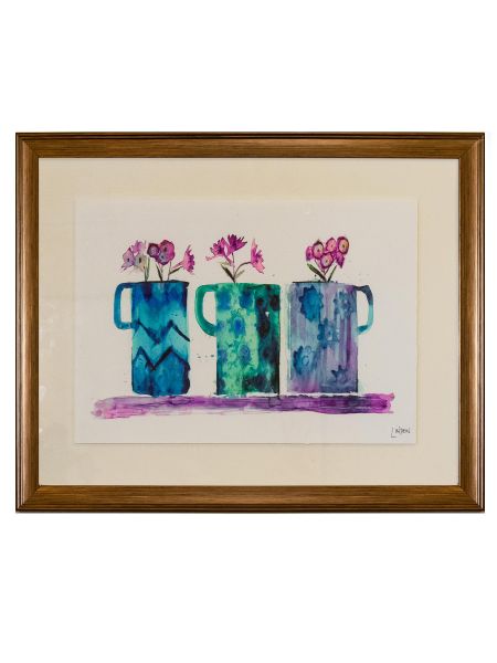 Cuadro con 3 jarras fluo