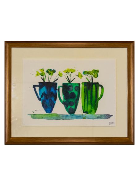 Cuadro con 3 jarros fluo