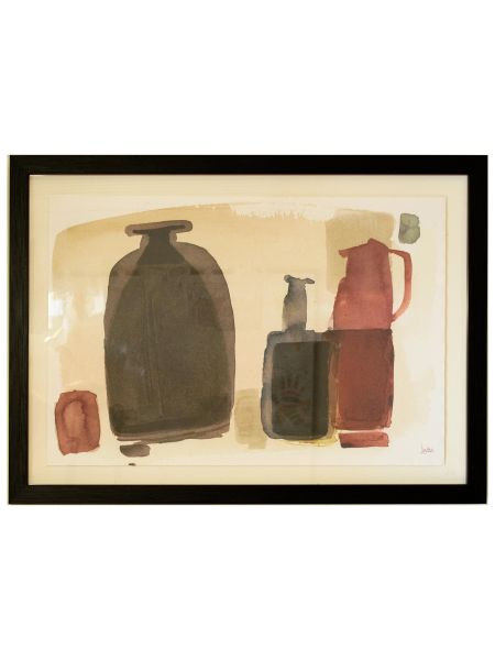 Cuadro con frasco marrón