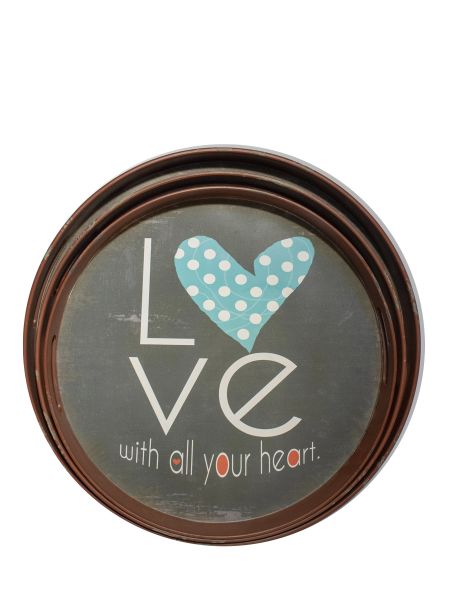 Set de 3 bandejas Love